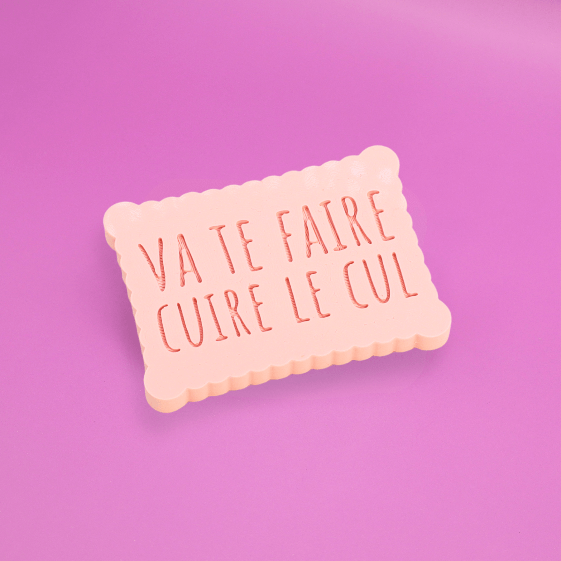 Magnet - Va te faire cuire le cul - Rose clair – Image 2